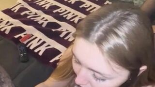 Teen Beauty Sloppy BBC Blowjob