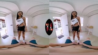 19yr Old Petite Latina Petite Body Fucked Her Debut Scene - VR