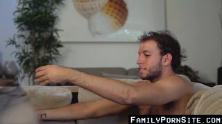 Gay Latino anal creampied following bareback with stepbrother