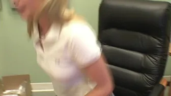 Premium GFs - Little Summer Fingered Solo On Table In Office
