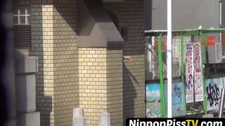 Japanese women have their pussies recorded while peeing