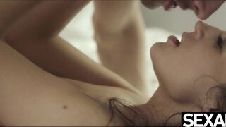 Watch passionate lovers fuck to an intense creampie orgasm