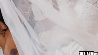 August Skye fucks horny lesbian bride