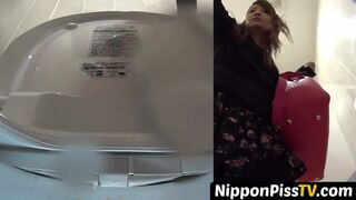 Japanese angel shot pissing with voyeur cam