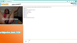 Omegle hoe plays with her pussy and some toys