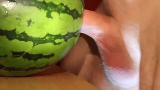 fruit fuck and self swallow - the best comes after cumming