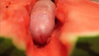 fruit fuck and self swallow - the best comes after cumming