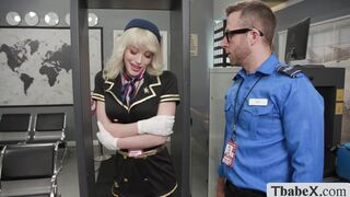 TS flight attendant barebacked by airport guard