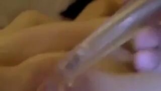 Pussy juices flow after orgasm