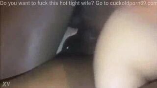 cheating white wife is fucked by a big black cock