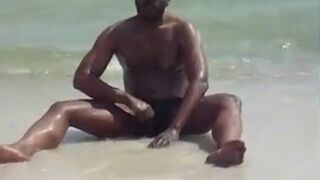 jerking off at the beach