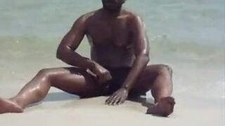 jerking off at the beach