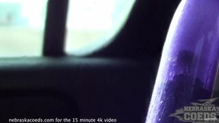 dildo masturbating driving in public