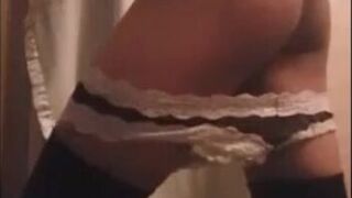 Sexy Femboy Twink Teasing in Lace Panties