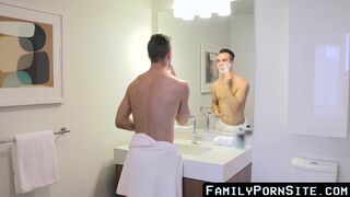 Twink stepson crude screwed subsequent to shaving his charming face