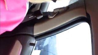 Cute Sissy Cums In The Car