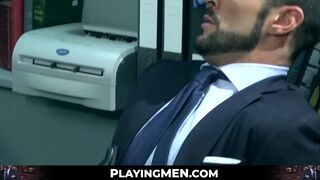 Dress and ties After a deepthroat Denis Vega pounded doggystyle