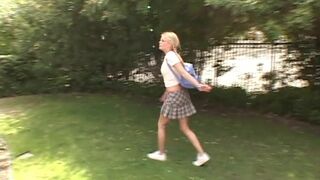 Little Summer shown pussy peeing public