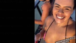 Kriss Hotwife At the Hotel Pool Wearing Tiny Bikini. Well Naughty