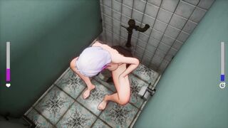 Heroine on the Toilet - 3D Hentai Game