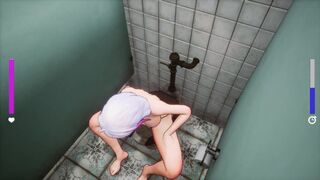 Heroine on the Toilet - 3D Hentai Game