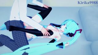 Hatsune Miku and I have intense sex in the bedroom. - VOCALOID Hentai
