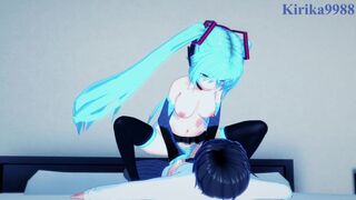 Hatsune Miku and I have intense sex in the bedroom. - VOCALOID Hentai