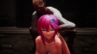 Heroine Loves Monster Zombie Cock 3D Hentai