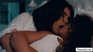Curly teen gets fucked by TS stepmother