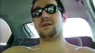 Horny Verbal Dude Jerks Off & Cums in Car