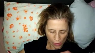 POV blowjob from MILF and mouth load