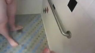 sucking off a stranger in men's shower