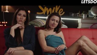 StepSisters Indulge In Naughty Lesbian Fuck At Sleepover Full Scene