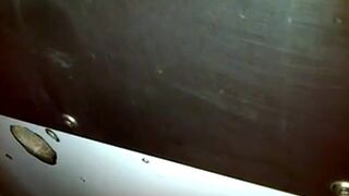 Glory hole cock sucking with cum swallow..
