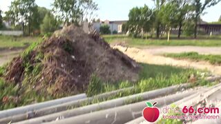 dates66.com Skinny Czech Teen Fucked In Dirt (PUBLIC)