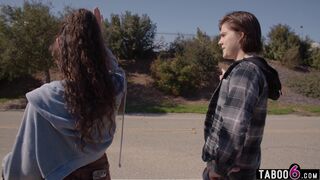 Teen hitchhikers picked up by a good man