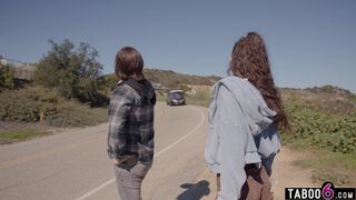 Teen hitchhikers picked up by a good man