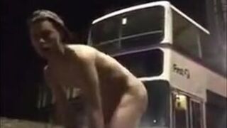 Guy Exhibitionist showing it all on busy streets