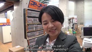 Japanese female employee films weekend lesbian hot springs vacation