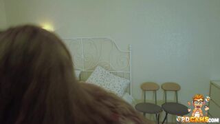 Pregnant girl gets live on a webcam