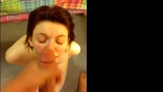 I Cover Her Face in Cum After Fucking Her Tight Pussy