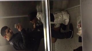 Elevator Adventure: Amateur Brunette College Girl