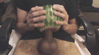 Asian Man Fucks a Watermelon