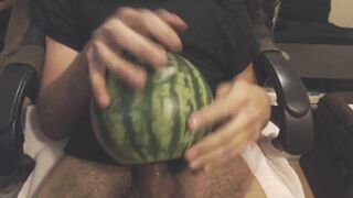 Asian Man Fucks a Watermelon