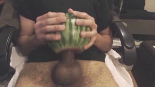 Asian Man Fucks a Watermelon