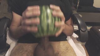 Asian Man Fucks a Watermelon