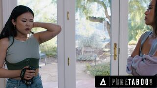 PURE TABOO Shocked Lulu Chu Discovers BDSM Sex Tape From Neighbors Seth Gamble & Kimmy Kimm