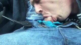 Outdoor Blowjob and Swallow with a Handsome Stranger
