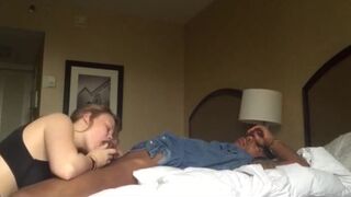 Interracial Blowjob: She Loves BBC