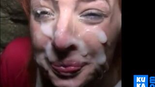 Amateur Blowjob Facial: A Bukkake Gag on Cum